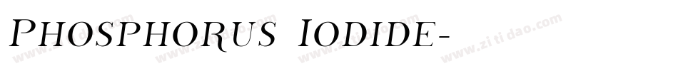 Phosphorus Iodide字体转换